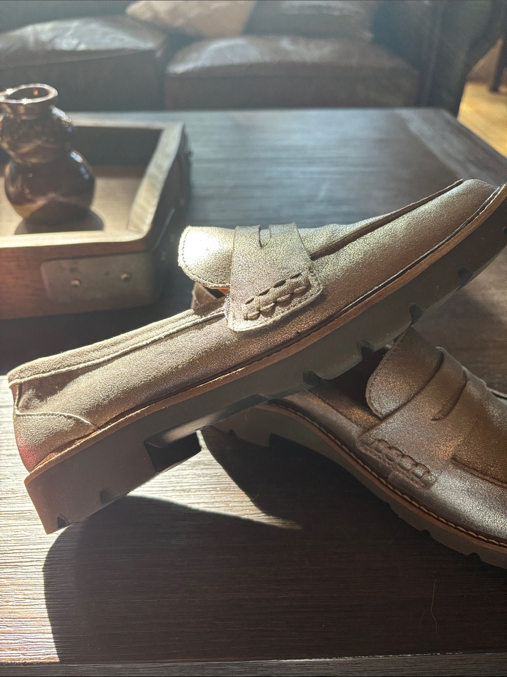 Aetrex Leather Penny Loafers - Size 9 - Picture 2 of 3